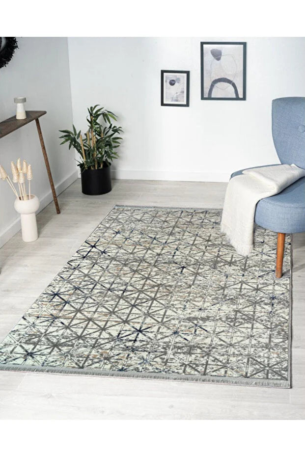 Ruvo Antialerjik %100 Akrilik Dokuma Makine Kesme Yolluk Mutfak Koridor Salon Yatak Odası Halısı