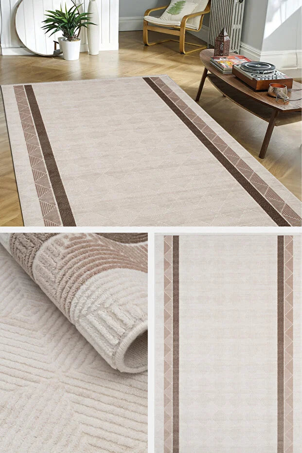 Taro Antialerjik %100 Akrilik Dokuma Makine Kesme Yolluk Mutfak Koridor Salon Yatak Odası Halısı