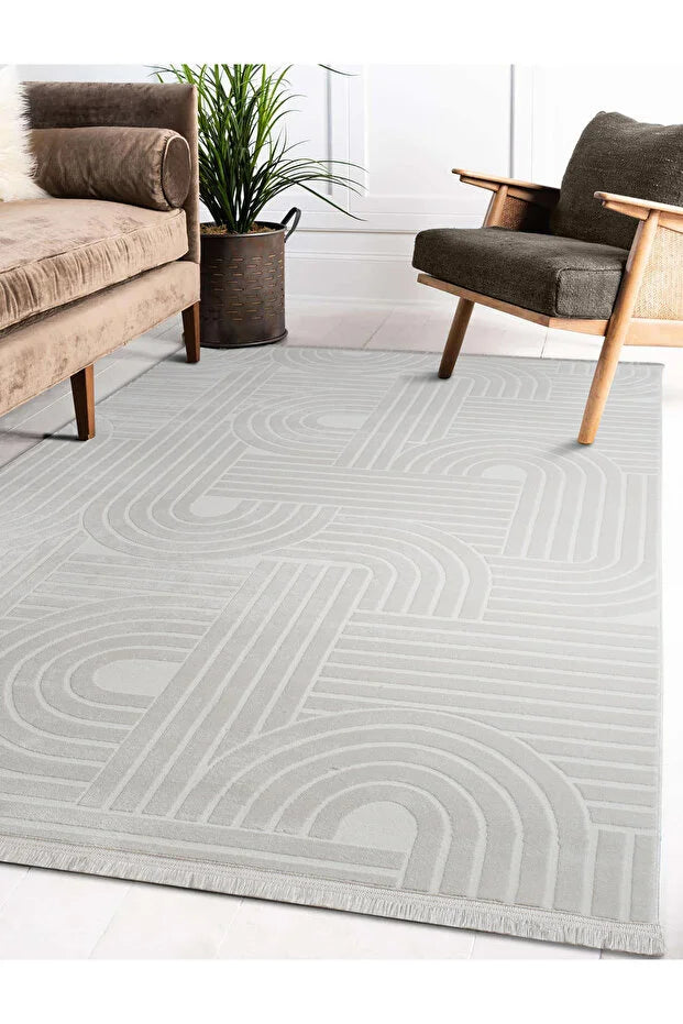 Nairo  Antialerjik %100 Akrilik Dokuma Makine Kesme Yolluk Mutfak Koridor Salon Yatak Odası Halısı