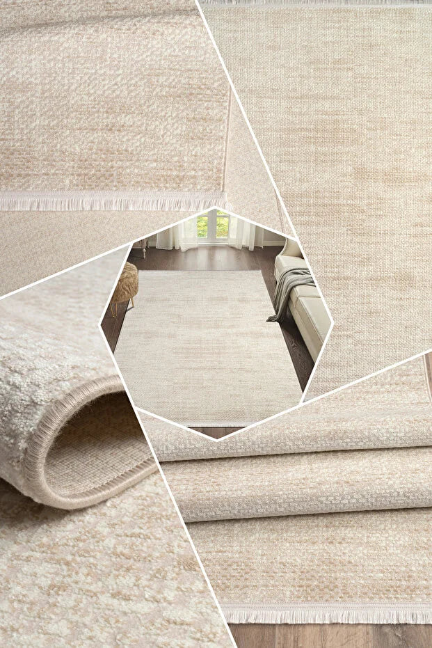 Sahara Antialerjik %100 Akrilik Dokuma Makine Kesme Yolluk Mutfak Koridor Salon Yatak Odası Halısı