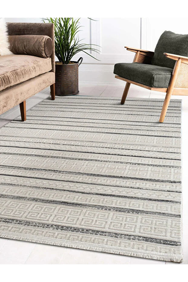 Lüna  Antialerjik %100 Akrilik Dokuma Makine Kesme Yolluk Mutfak Koridor Salon Yatak Odası Halısı