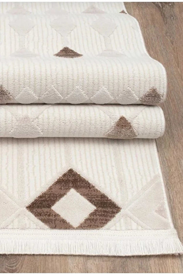 Linae  Antialerjik %100 Akrilik Dokuma Makine Kesme Yolluk Mutfak Koridor Salon Yatak Odası Halısı