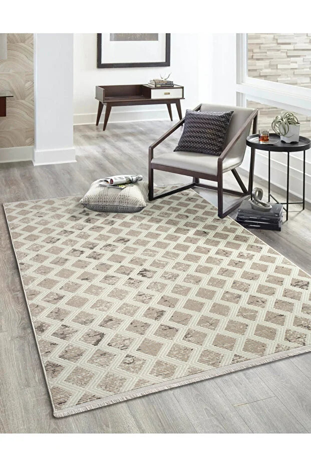 Nuvra  Antialerjik %100 Akrilik Dokuma Makine Kesme Yolluk Mutfak Koridor Salon Yatak Odası Halısı