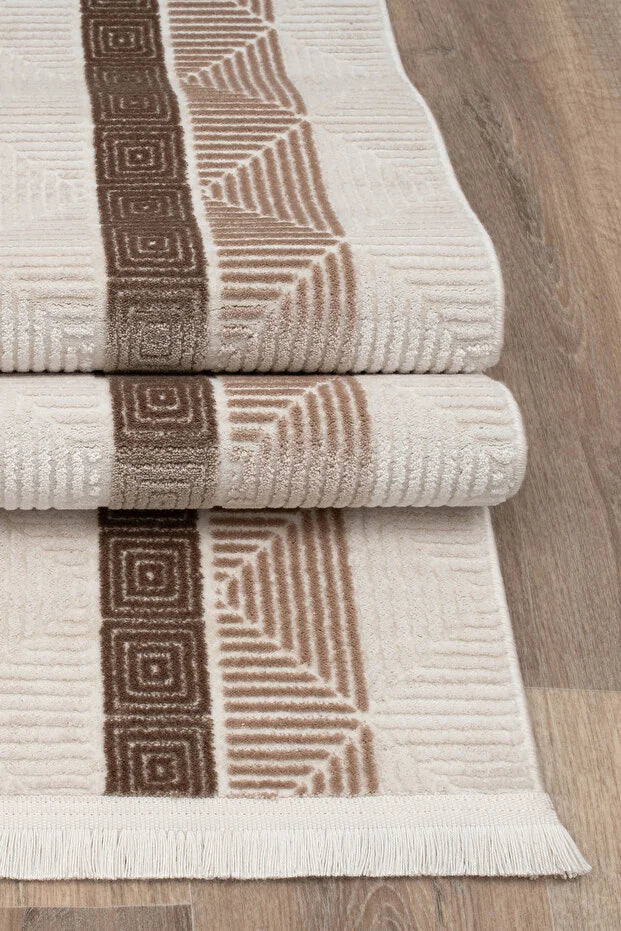 Taro  Antialerjik %100 Akrilik Dokuma Makine Kesme Yolluk Mutfak Koridor Salon Yatak Odası Halısı