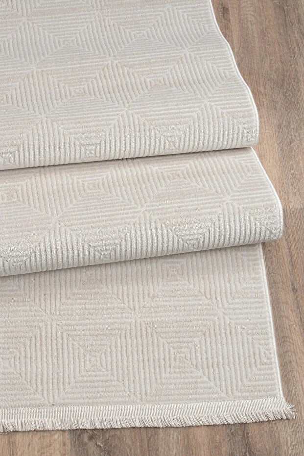 Ovia  Antialerjik %100 Akrilik Dokuma Makine Kesme Yolluk Mutfak Koridor Salon Yatak Odası Halısı