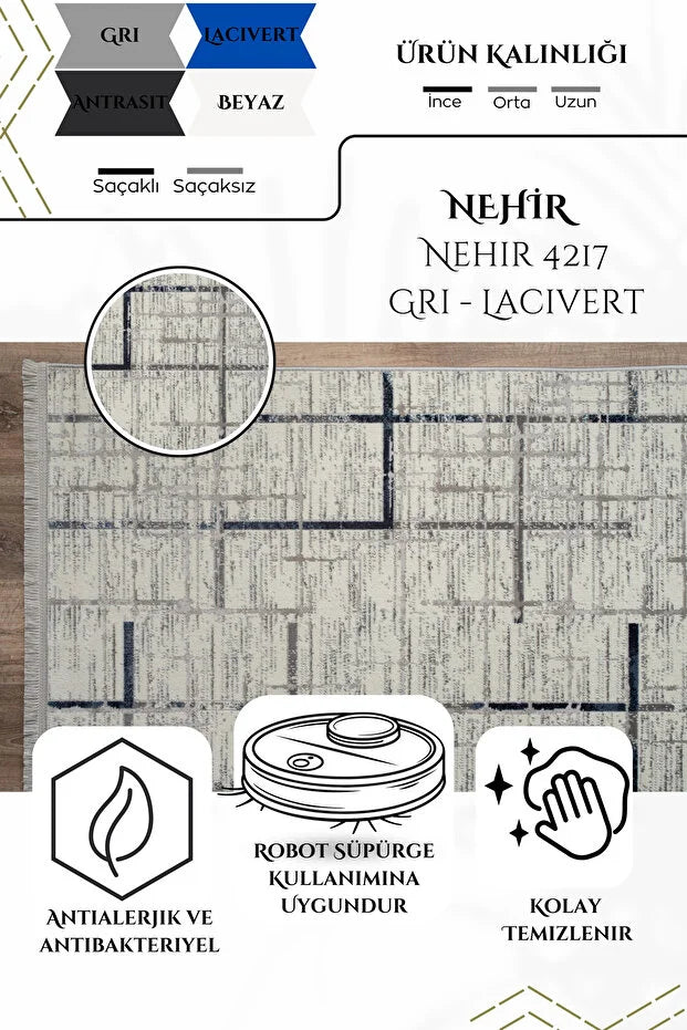 Ossa  Antialerjik %100 Akrilik Dokuma Makine Kesme Yolluk Mutfak Koridor Salon Yatak Odası Halısı