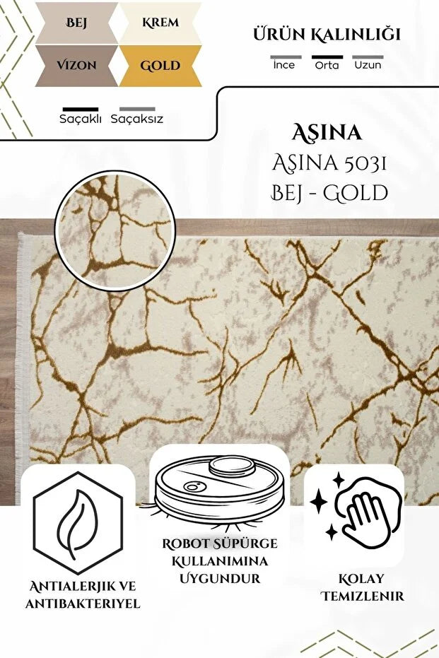 Moro Antialerjik %100 Akrilik Dokuma Makine Kesme Yolluk Mutfak Koridor Salon Yatak Odası Halısı