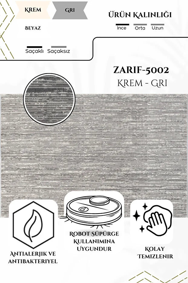 Rae  Antialerjik %100 Akrilik Dokuma Makine Kesme Yolluk Mutfak Koridor Salon Yatak Odası Halısı