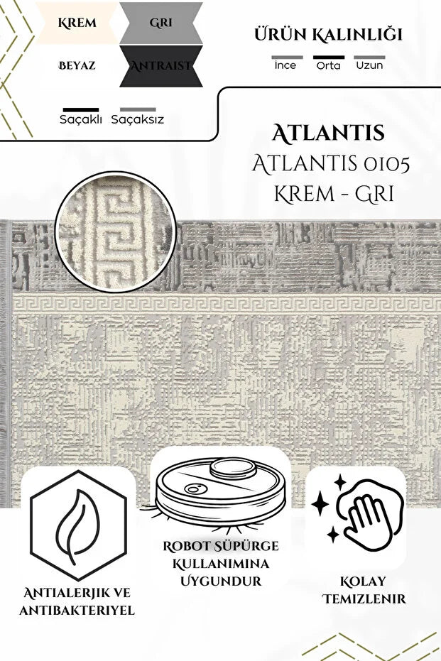 Vaila Antialerjik %100 Akrilik Dokuma Makine Kesme Yolluk Mutfak Koridor Salon Yatak Odası Halısı