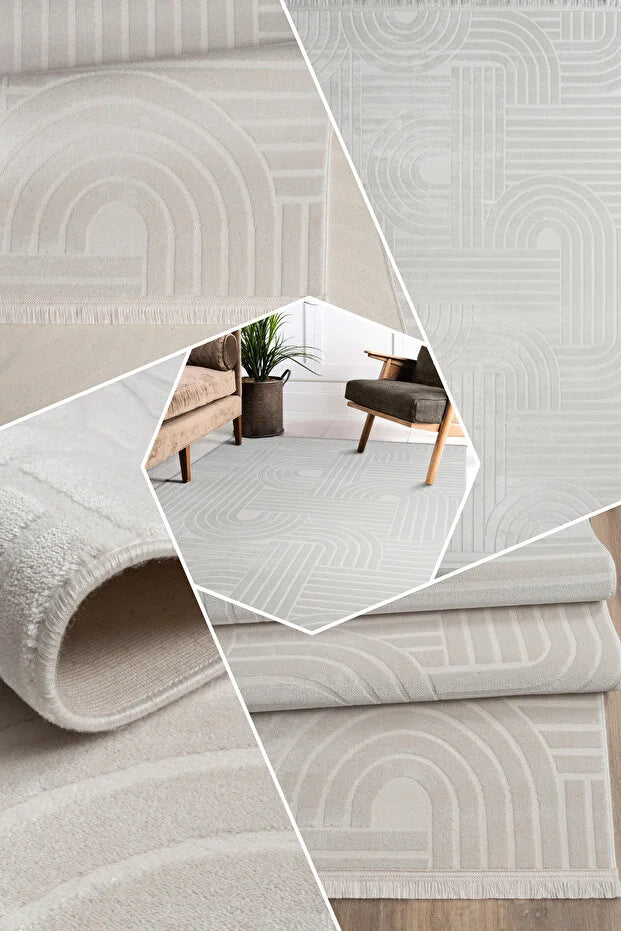 Nairo  Antialerjik %100 Akrilik Dokuma Makine Kesme Yolluk Mutfak Koridor Salon Yatak Odası Halısı