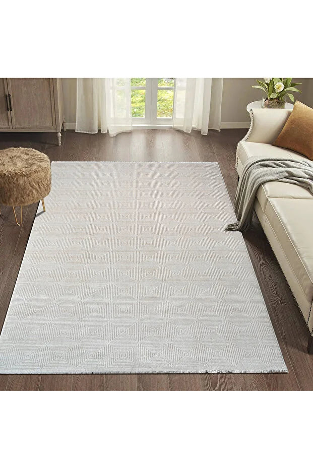 Ovia  Antialerjik %100 Akrilik Dokuma Makine Kesme Yolluk Mutfak Koridor Salon Yatak Odası Halısı