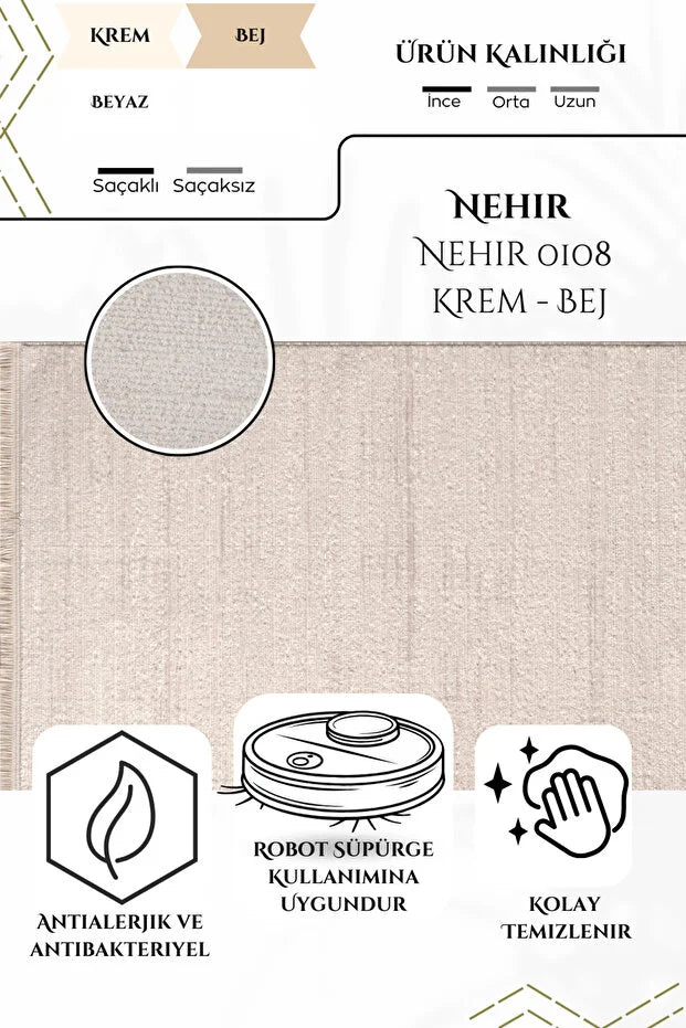 Lomé  Antialerjik %100 Akrilik Dokuma Makine Kesme Yolluk Mutfak Koridor Salon Yatak Odası Halısı