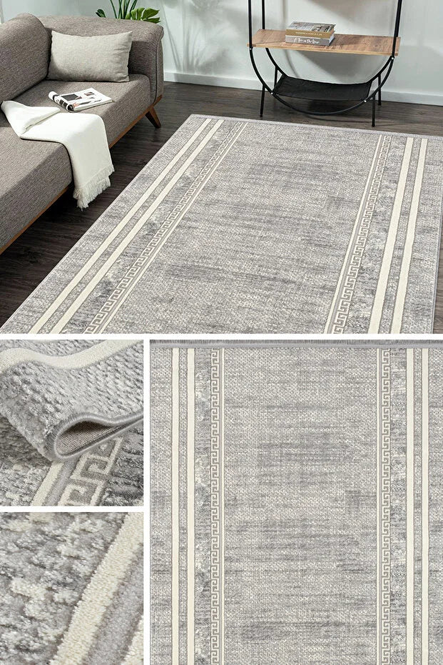 Taeva  Antialerjik %100 Akrilik Dokuma Makine Kesme Yolluk Mutfak Koridor Salon Yatak Odası Halısı